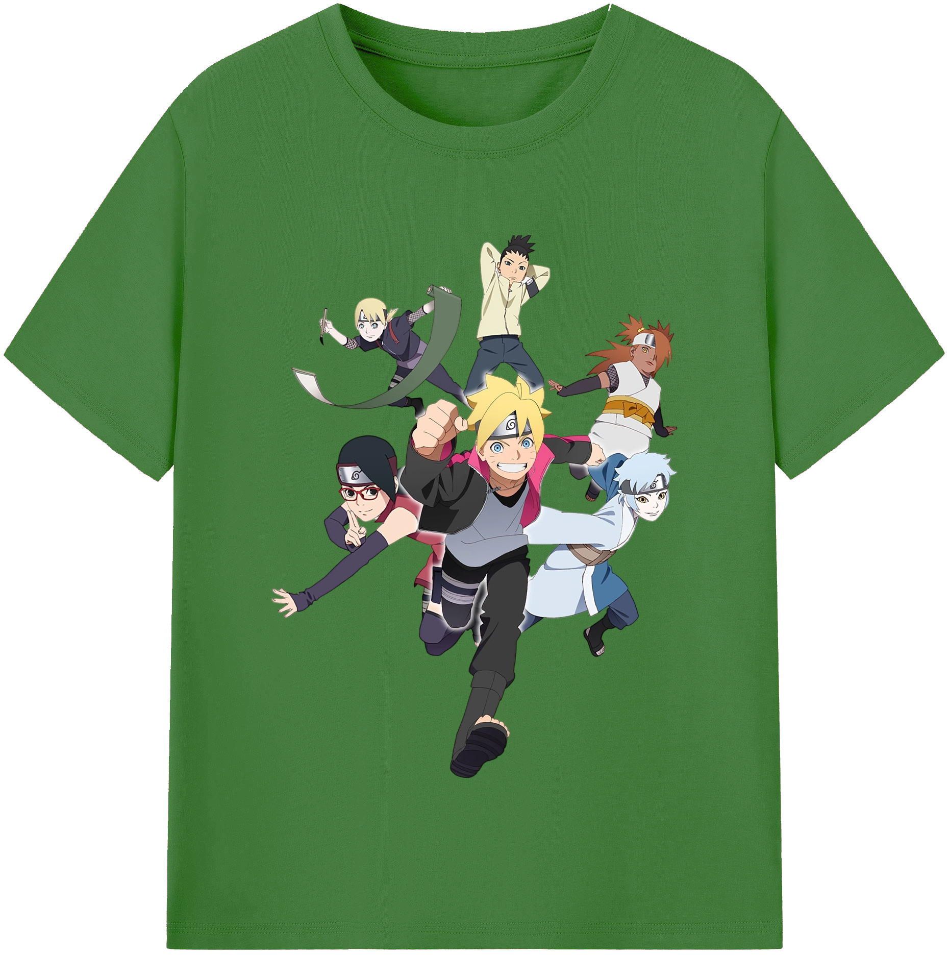 （画像用） NARUTO -ナルト- うずまき ボルト Uzumaki Boruto レディースカジュアルプリントTシャツ（綿100％）